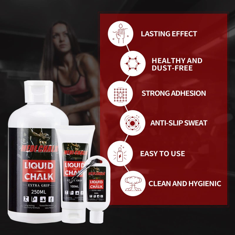 MEDI CHALK Liquid Chalk MEDICHALK, Sports Chalk, Hand Grip Chalk,Weightlifting Chalk,Gym Chalk,Work Out Chalk for Cross Training, Powerlifting,Pole Dance 200ML - Image 3